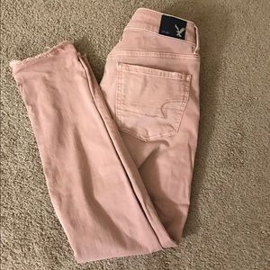 Size 4 light pink cropped jeggings