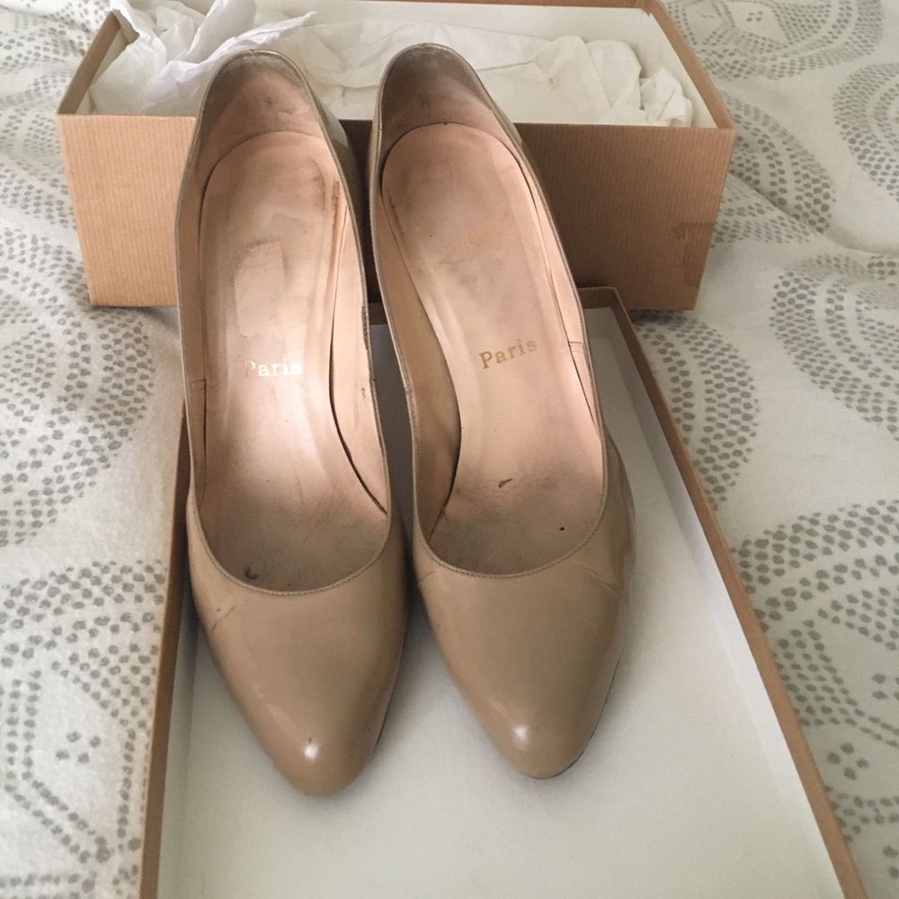 Nude Christian Louboutins Decollette 39.5
