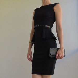 XOXO little black peplum dress