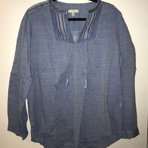 J.Crew Ladies Chambray shirt in Sz 16