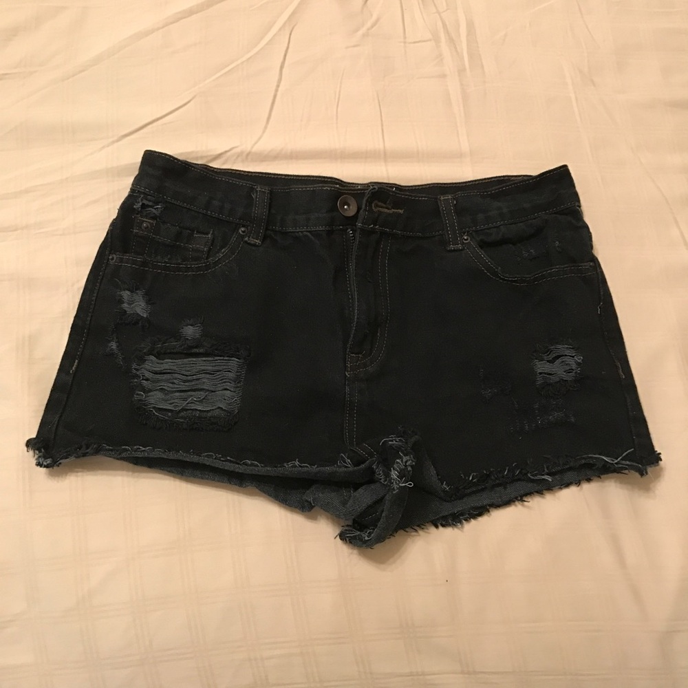 Forever 21 Black Denim Shorts