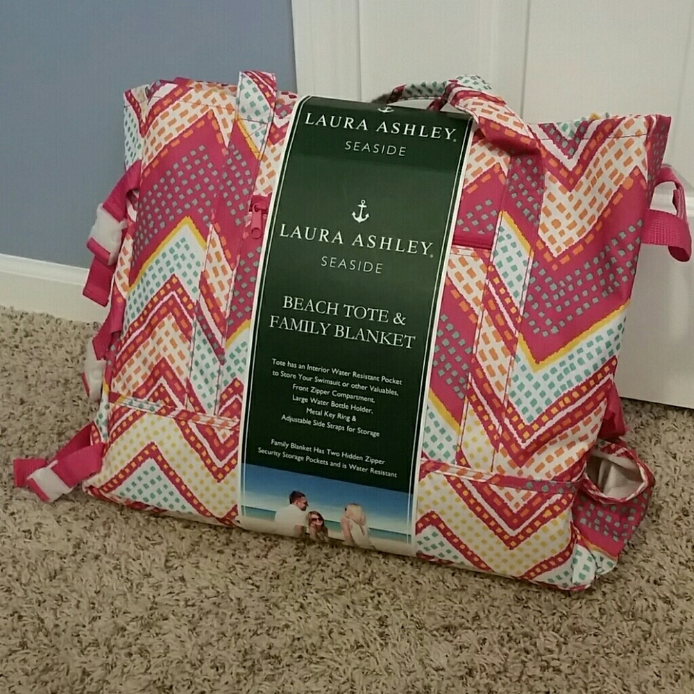 Laura Ashley Family Tote and beach blanket