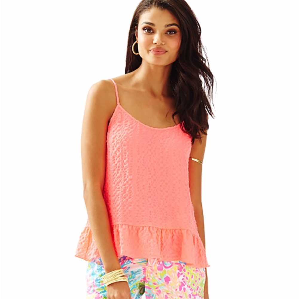 Lilly coral top pink sun Ray size M