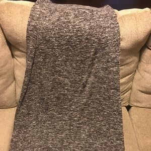 Grey wide band maxi skirt