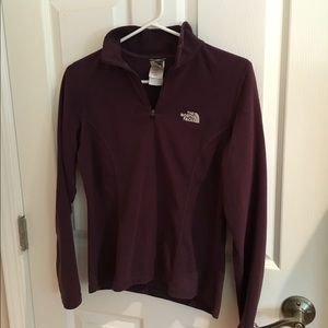 Plum quarter zip North Face fleece