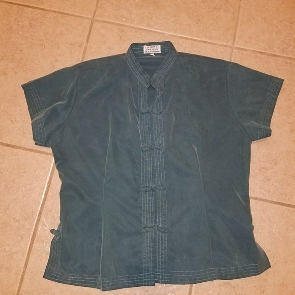 100% Silk Cambodian Shirt - Picture 1 of 5