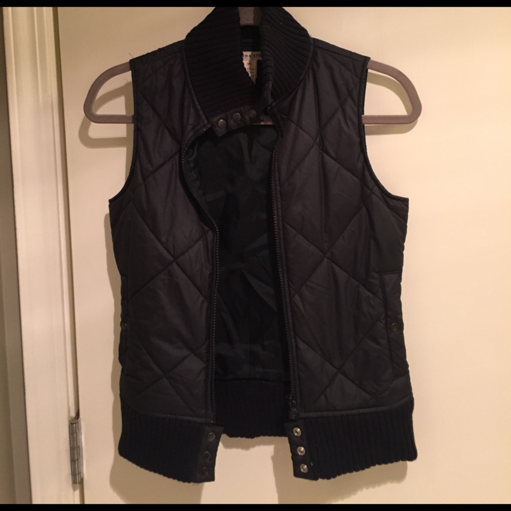 Quilted black vest