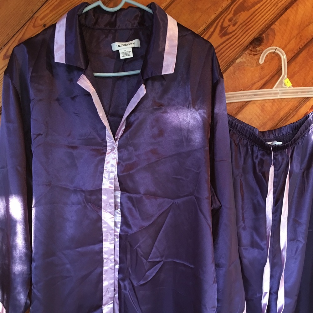 XL Liz Claiborne purple silk pajamas