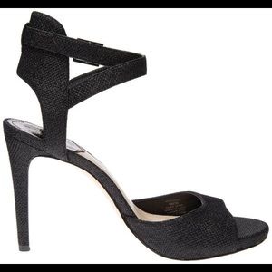Vince Camuto Faunora Heel Black glitter- "Reduced"