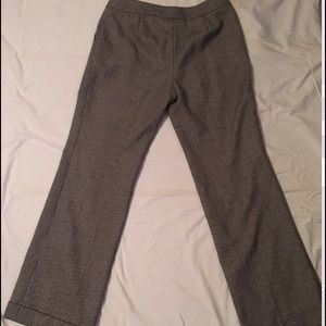 Talbots Black and White Checkered Pant