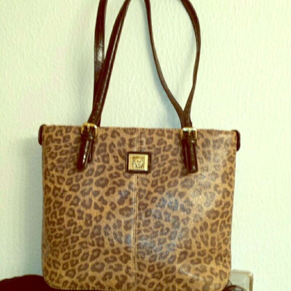 Ann Klein Leopard Print Shoulder Bag 👜