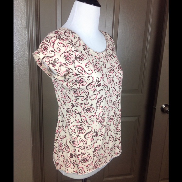Fuda Top Medium Fits Small Nouveau Floral Cotton - Picture 3 of 5