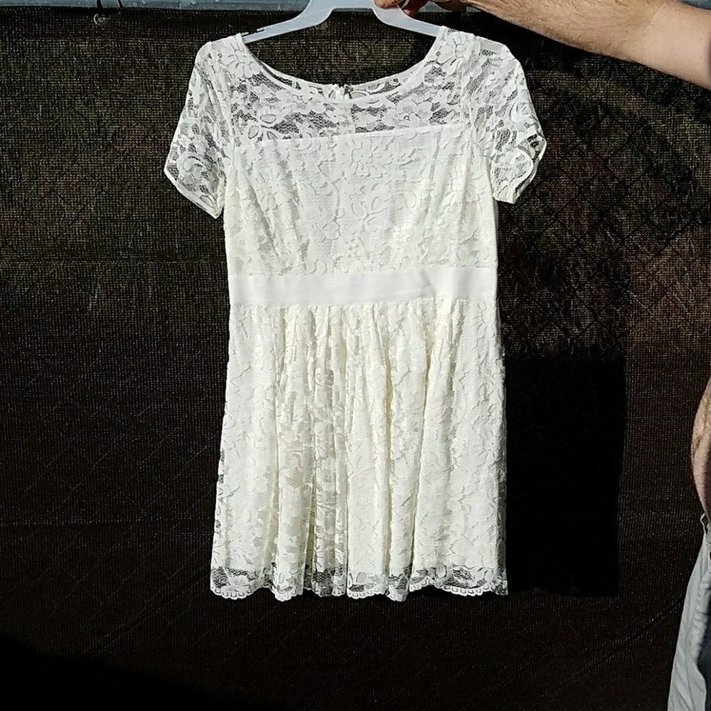 Lace White Dress