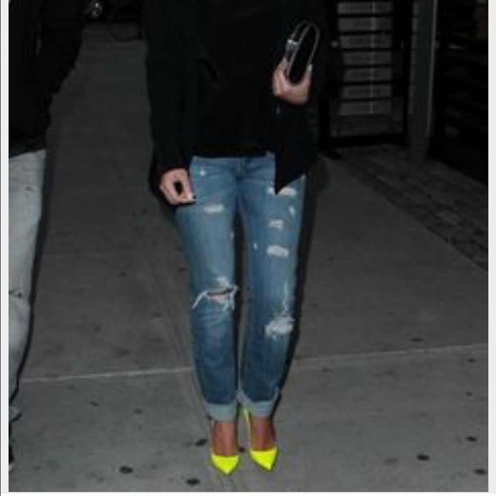 Aldo Mease Neon Patent Yellow Pump 41