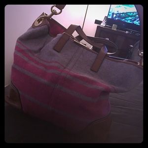 Pink & Grey Coach Shoulder Bag