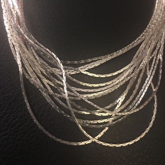 Express Silver Layered Necklace with Dual Bracelet - Picture 4 of 4