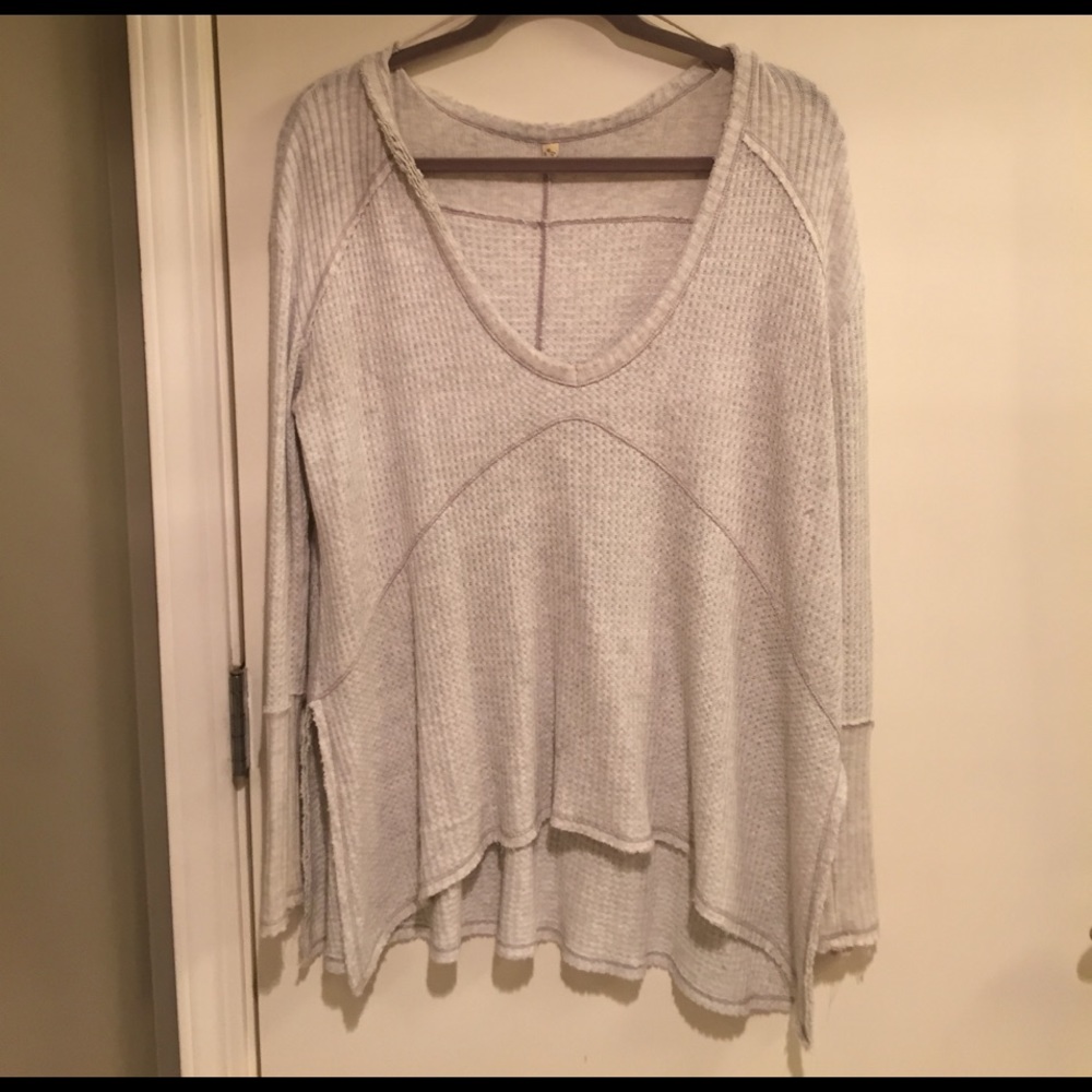 Free People High-Low waffle tunic