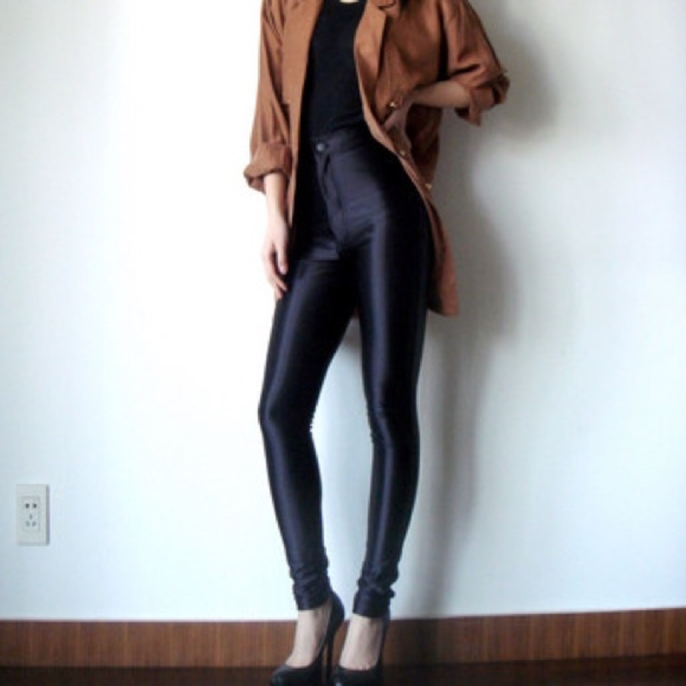 American apparel black disco pants