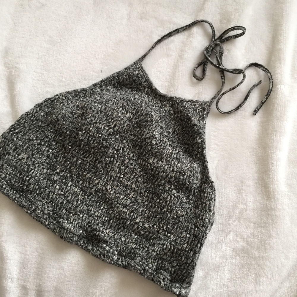 Brandy Melville Scrunched Halter with Tie Back