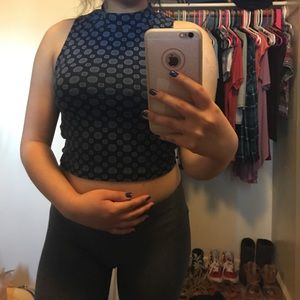 Blue Crop Top