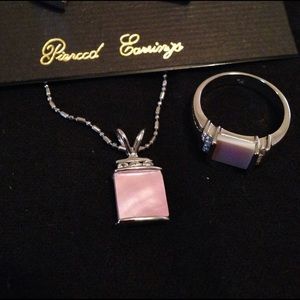 Necklace, earrings and ring set