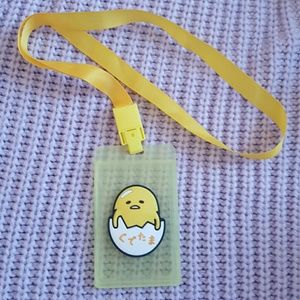 Gudetama Pass Holder Case and Lanyard