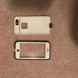 iPhone 6 white and grey lifeproof