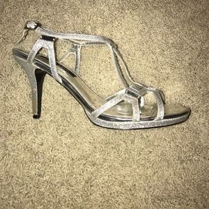 Nina sliver sparky heels