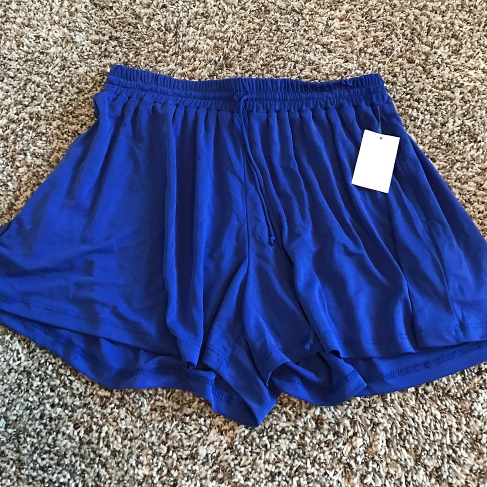 NWT Royal blue LUSH elastic waist shorts