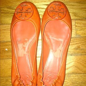 Burnt Orange Tory Burch Flats