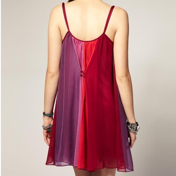 Free People Dresses & Skirts - Free People Small Rainbow Sorbet Trapeze Dress