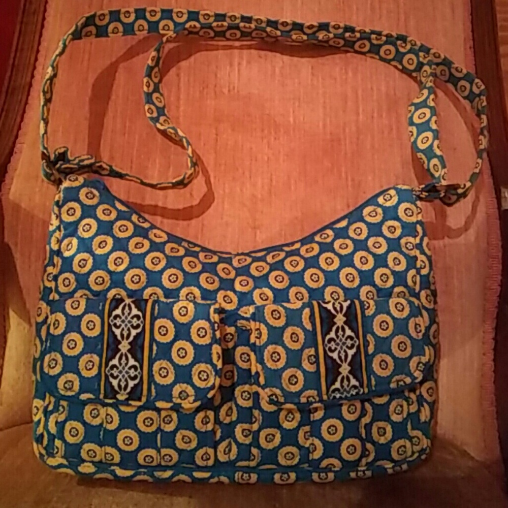 Blue and Yellow Floral Vera Bradley purse.