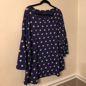 Blue Polka Dot Top!