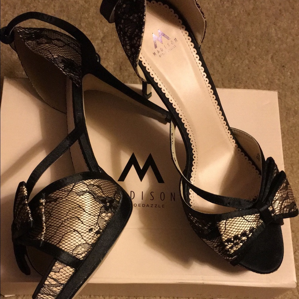 Black Lace Sandals