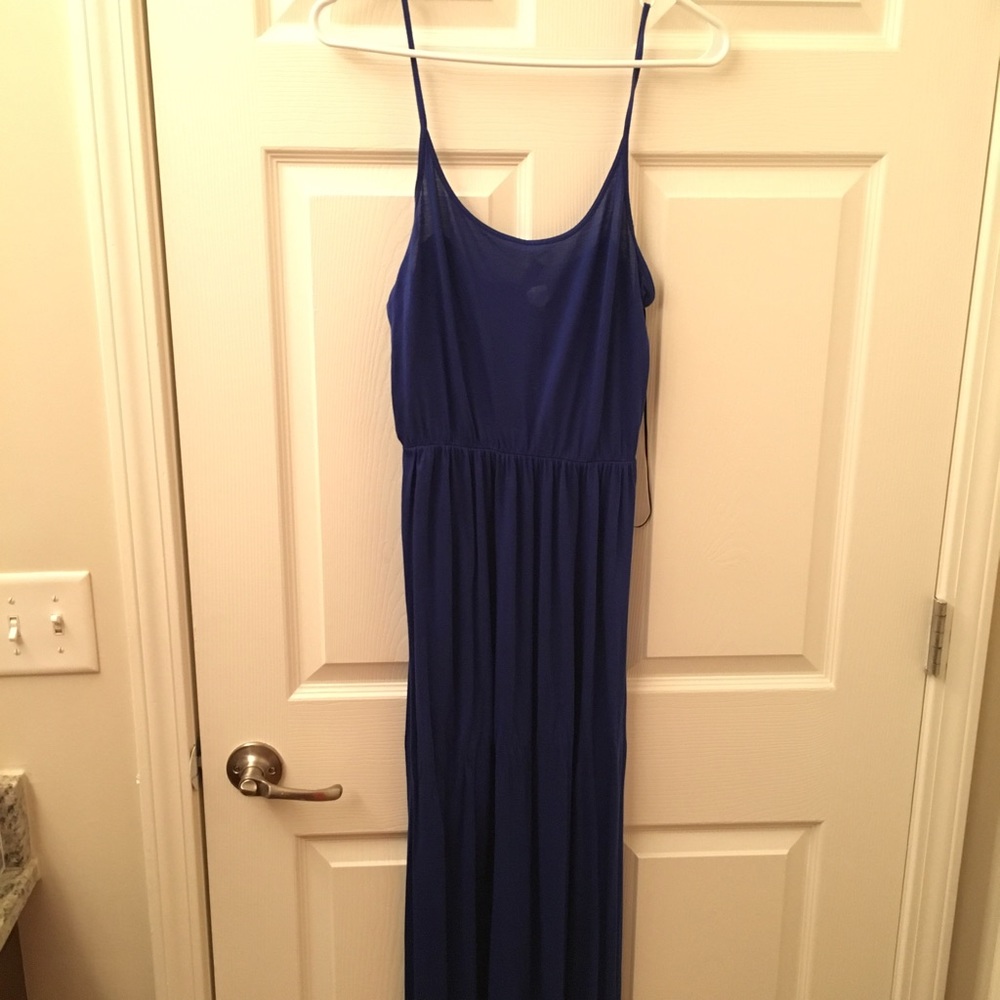 H&M blue maxi dress