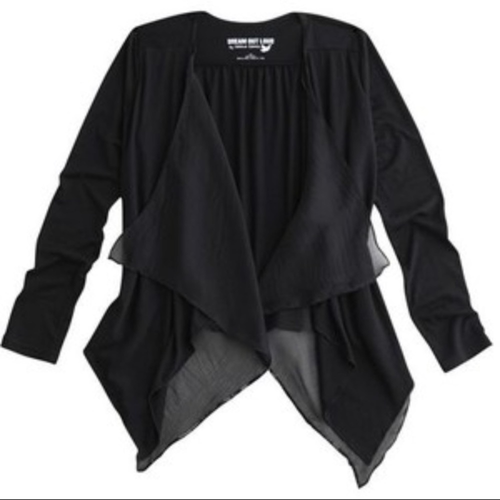 Dreaming out loud black layered cardigan