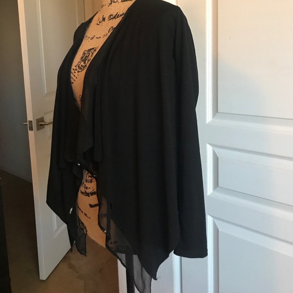 Dreaming out loud black layered cardigan - Picture 3 of 6