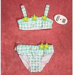 Cute flower 2 pc swimsuit for little girls
