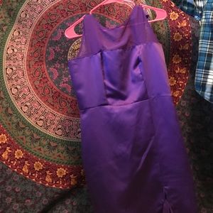 Purple Bridesmaid dress, knee length.