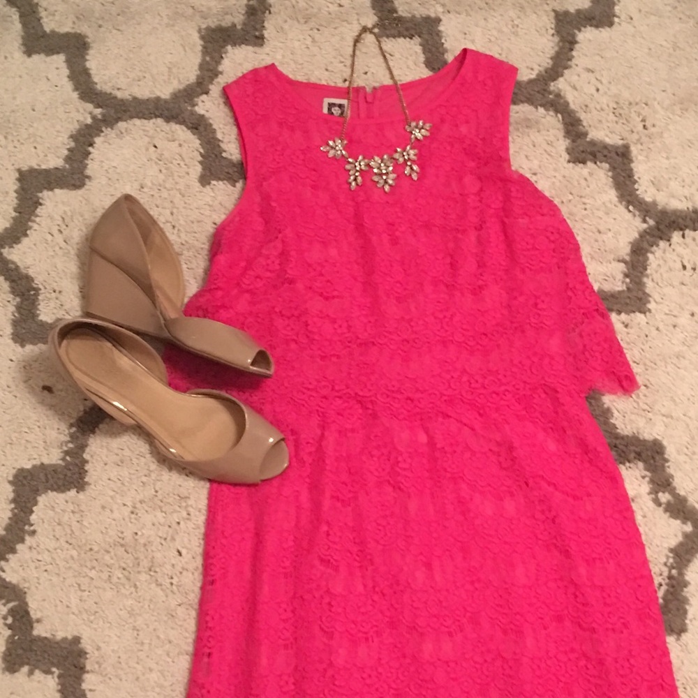 Anne Klein Bright Pink Dress