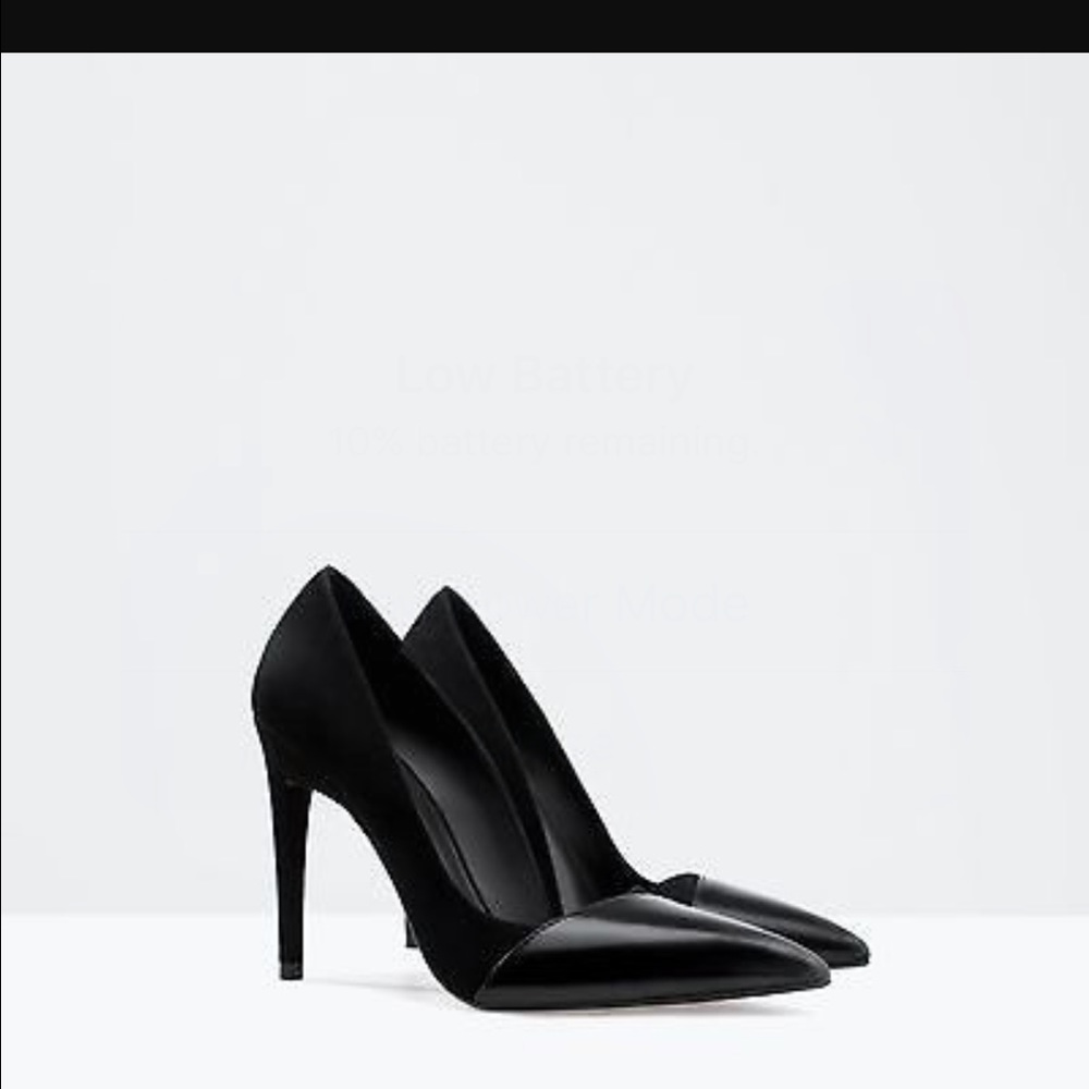 Zara Black Asymmetric High Heel BNWT