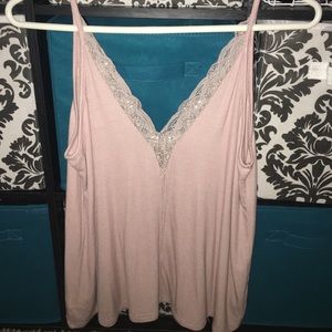 Pink Lacey Tank Top