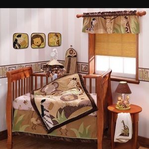 BABY COCOA JUNGLE 9 PIECE CRIB BEDDING SET