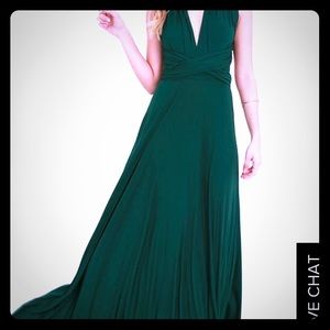 Lulu's Forest Green Maxi Dress