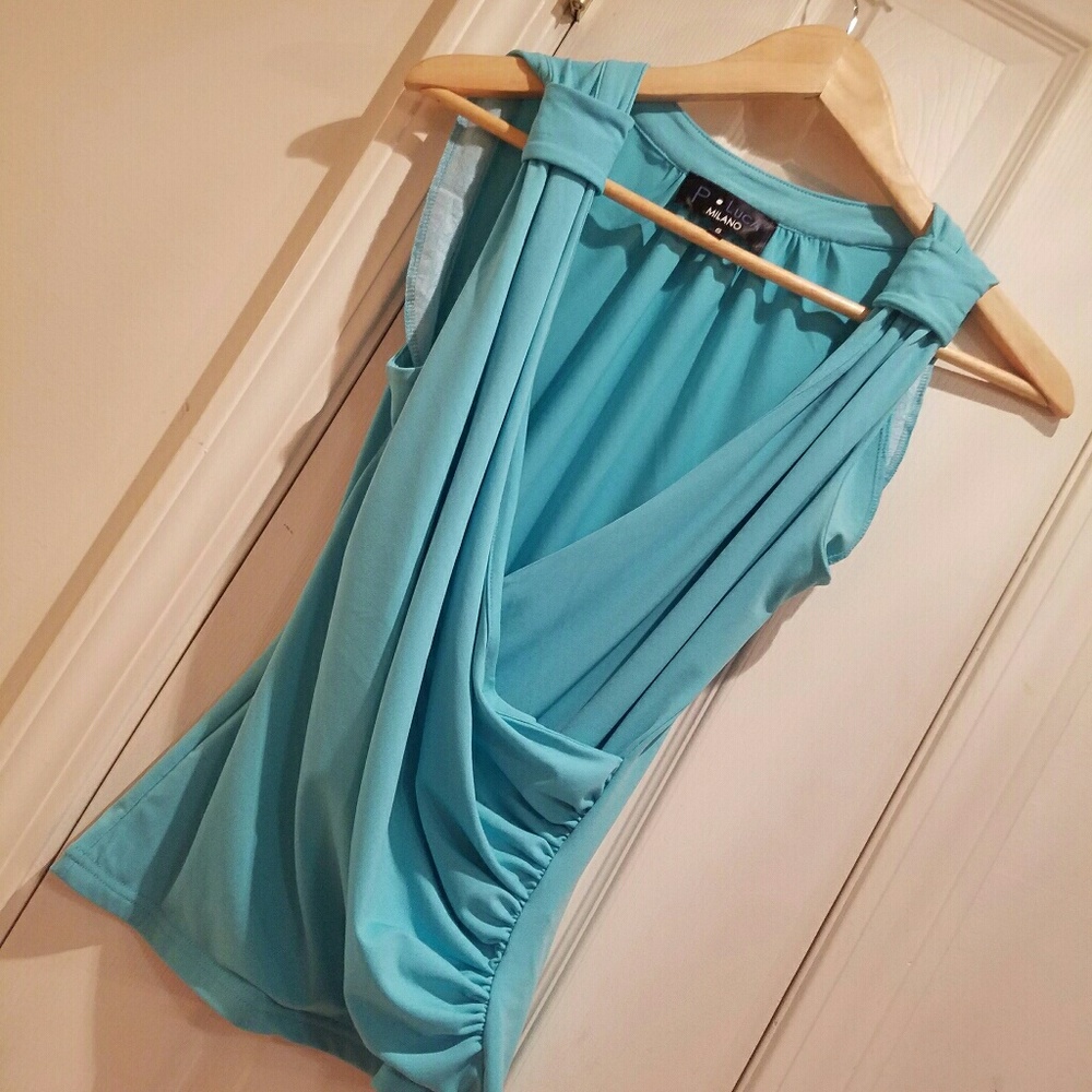 Luca Milano Turquoise Sleeveless Top