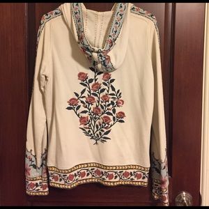 Lucky Brand Embroidered Pattern Hoodie