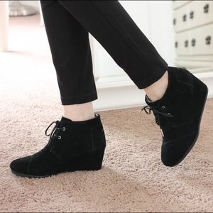 toms booties wedge