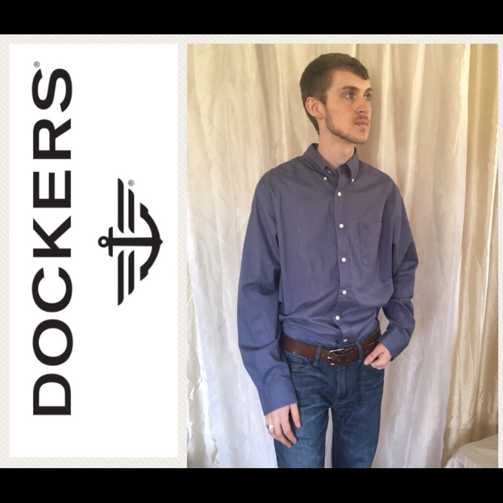 Dockers~Dress Shirt~No Wrinkles~ Stain Defender