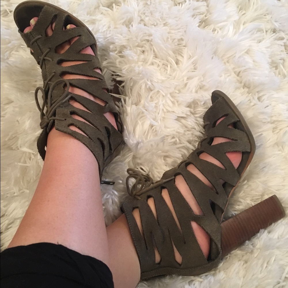 MIA Olive Green Heels