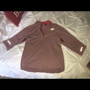 Red Nike Dri-Fit Half-Zip